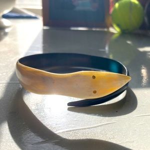 Natural Cream and Dark Brown Horn Snake Bracelet